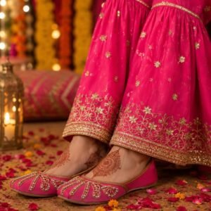 fanscy pink khussa