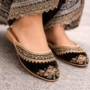 black and golden khussa