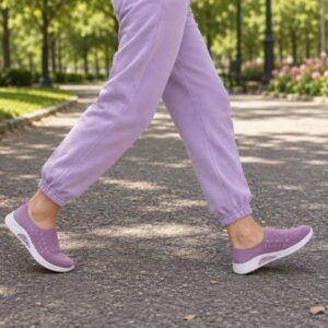 Purple cut shoe