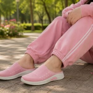 stylish pink coatshoe